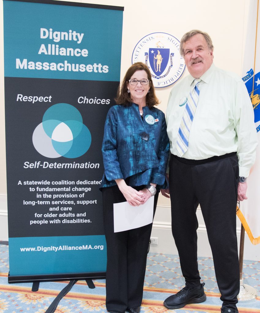 Rep. Sally Kerans and Paul Lankzikos (DignityMA)