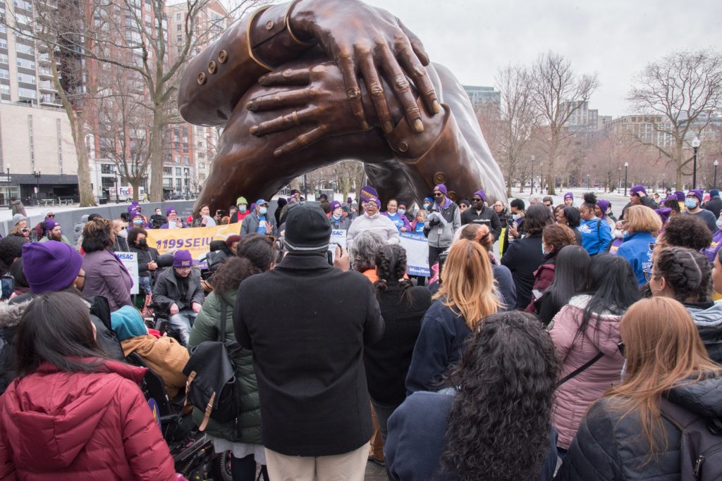 Rally under the Embrace on Boston Common