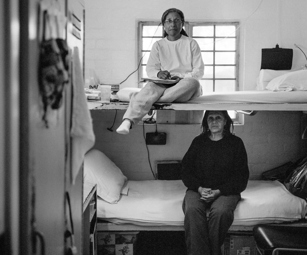 Adrienne Davidson, 61, top, and her cellmate, Eliana Sotomayor, 78.
